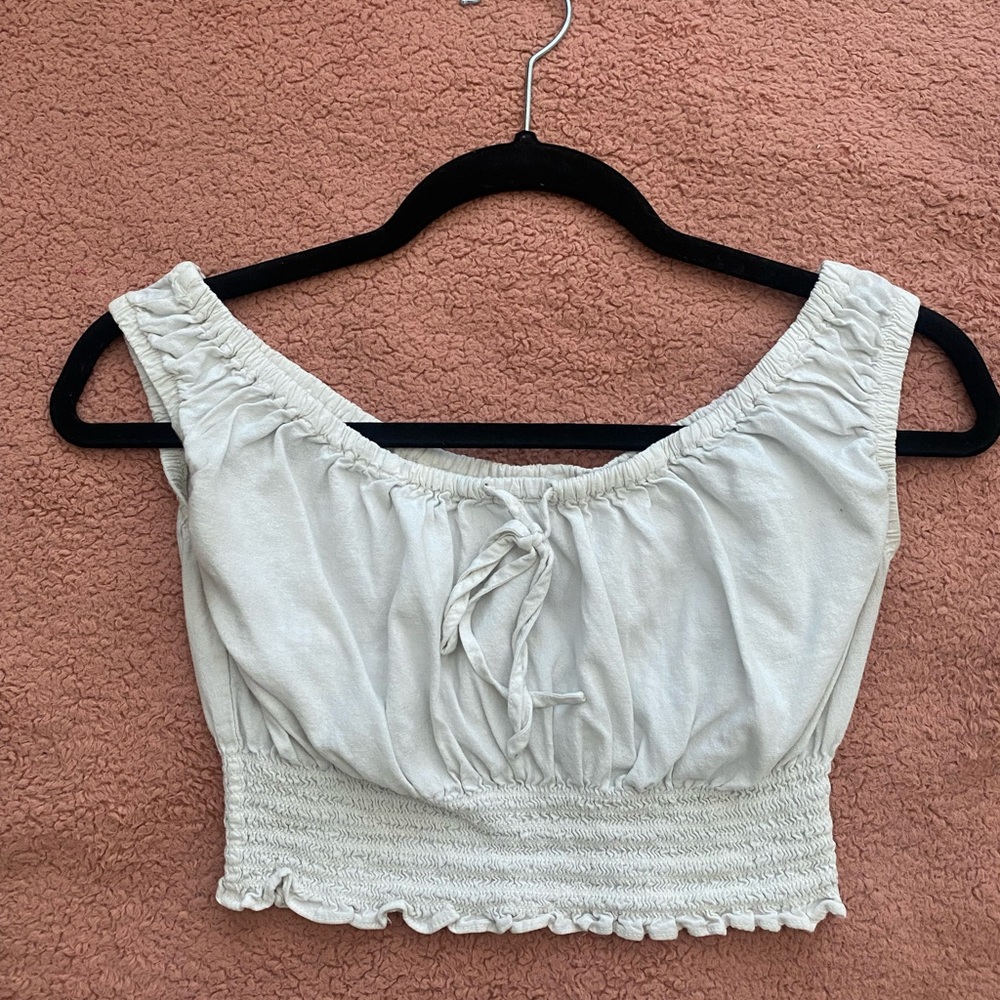 Brandy Melville, One Size, White Crop Top